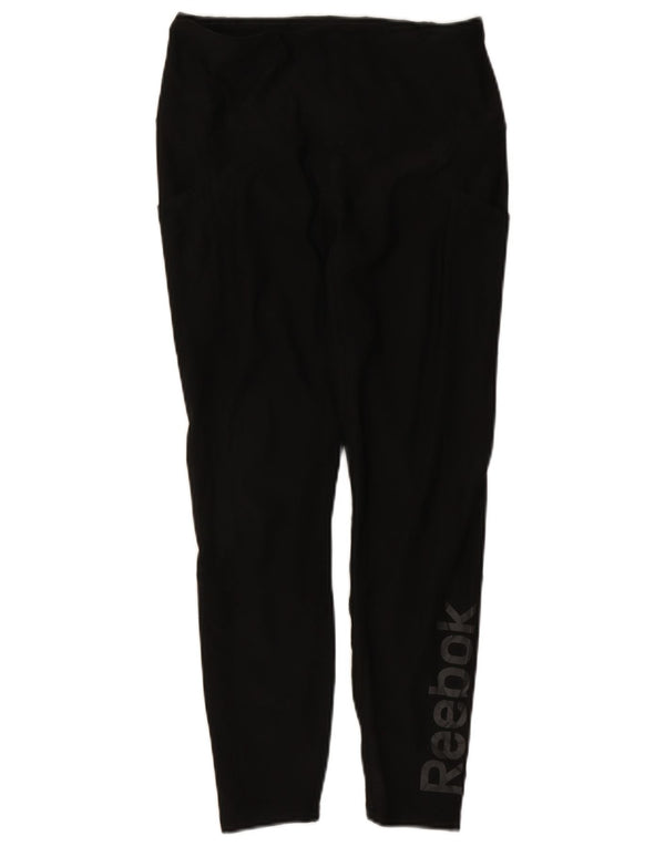 Leggings grafici Reebok da donna UK 12 medio nero