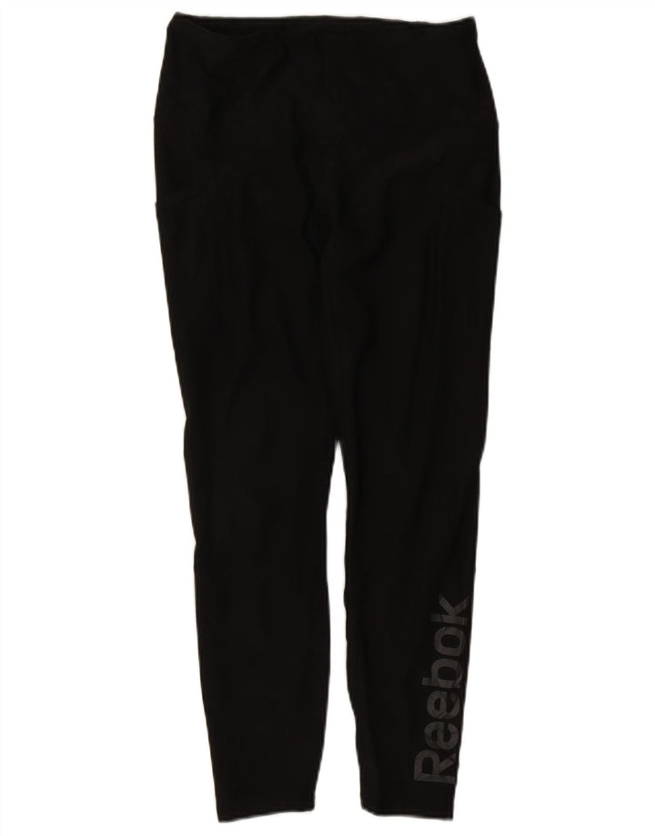 Leggings grafici Reebok da donna UK 12 medio nero