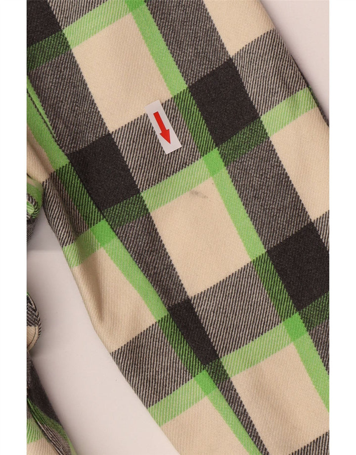 Soprabito vintage da donna UK 12 in lana vergine a quadri multicolore medio