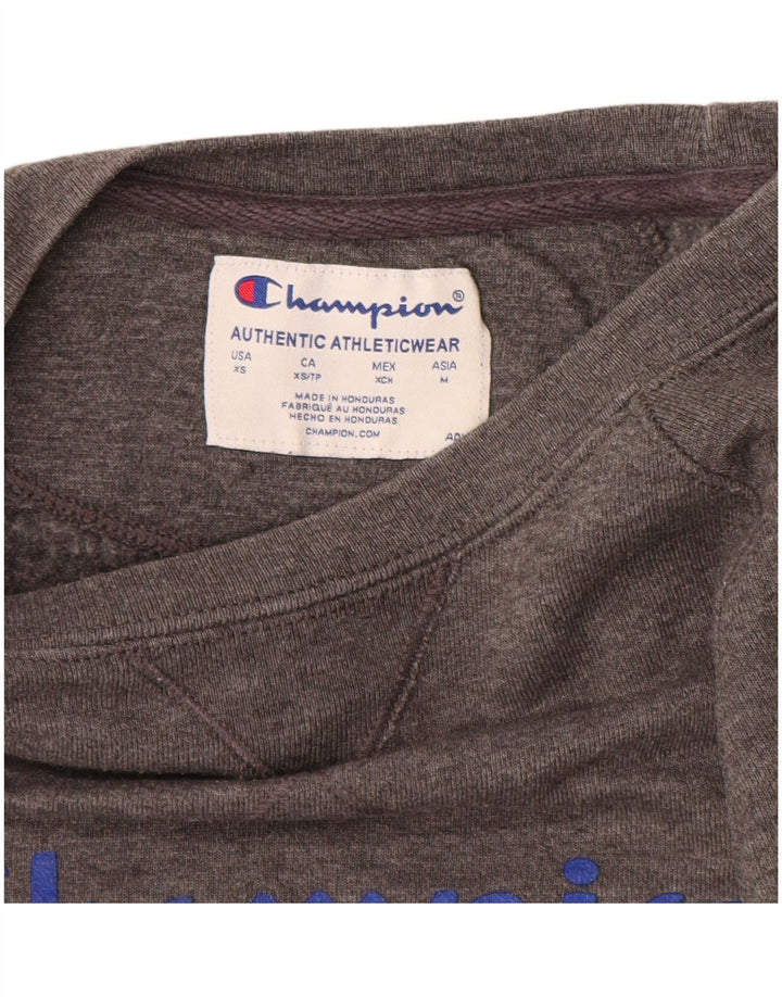 Felpa grafica da uomo Champion Jumper XS Poliestere grigio