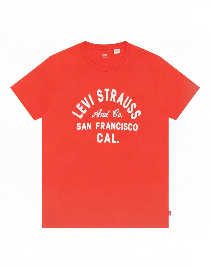 T-shirt grafica da uomo Levi's Top in cotone rosso medio