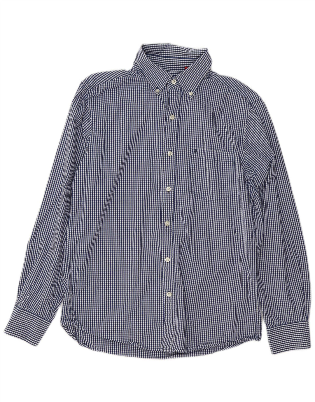 Camicia Izod Coupe Ajustee Slim Fit da uomo in cotone a quadretti blu medio