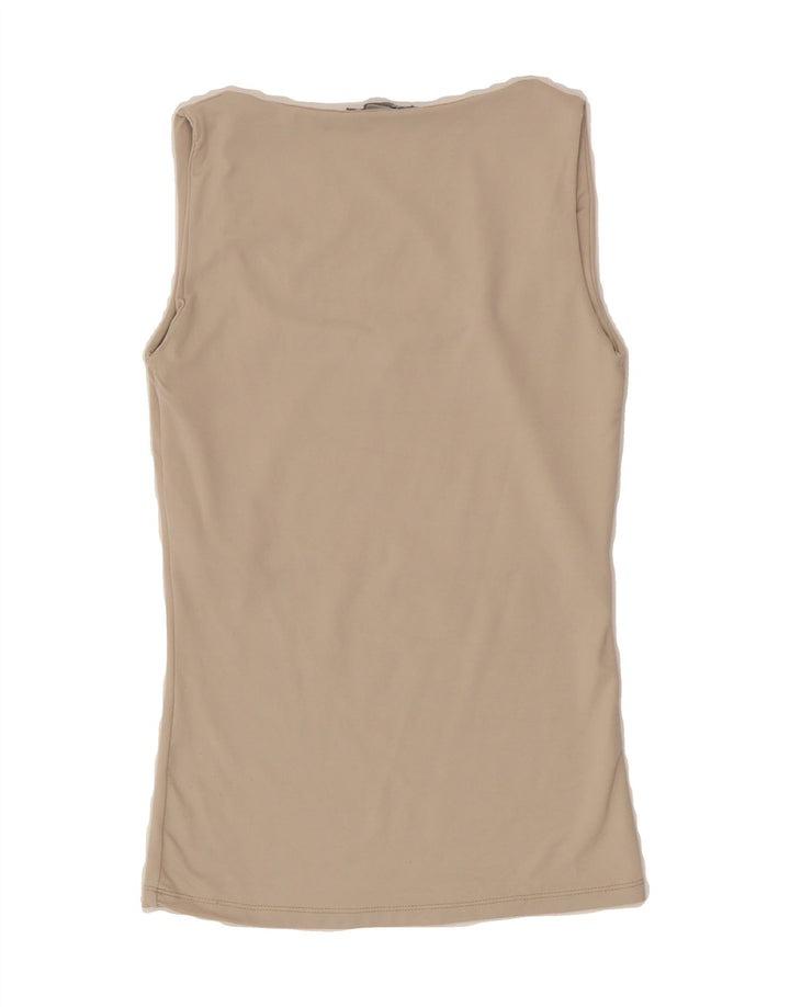 ZARA Womens Vest Top UK 8 Small Beige Vintage Zara and Second-Hand Zara from Messina Hembry 