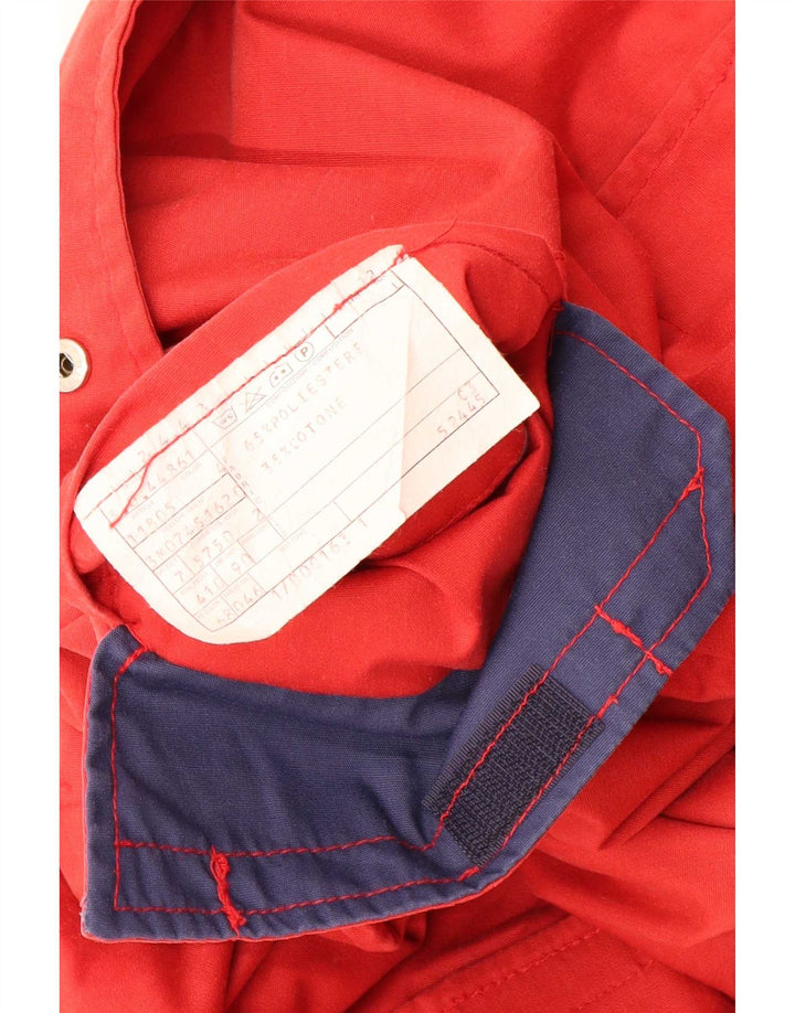 Giacca utilitaria vintage da uomo UK 46 3XL poliestere rosso