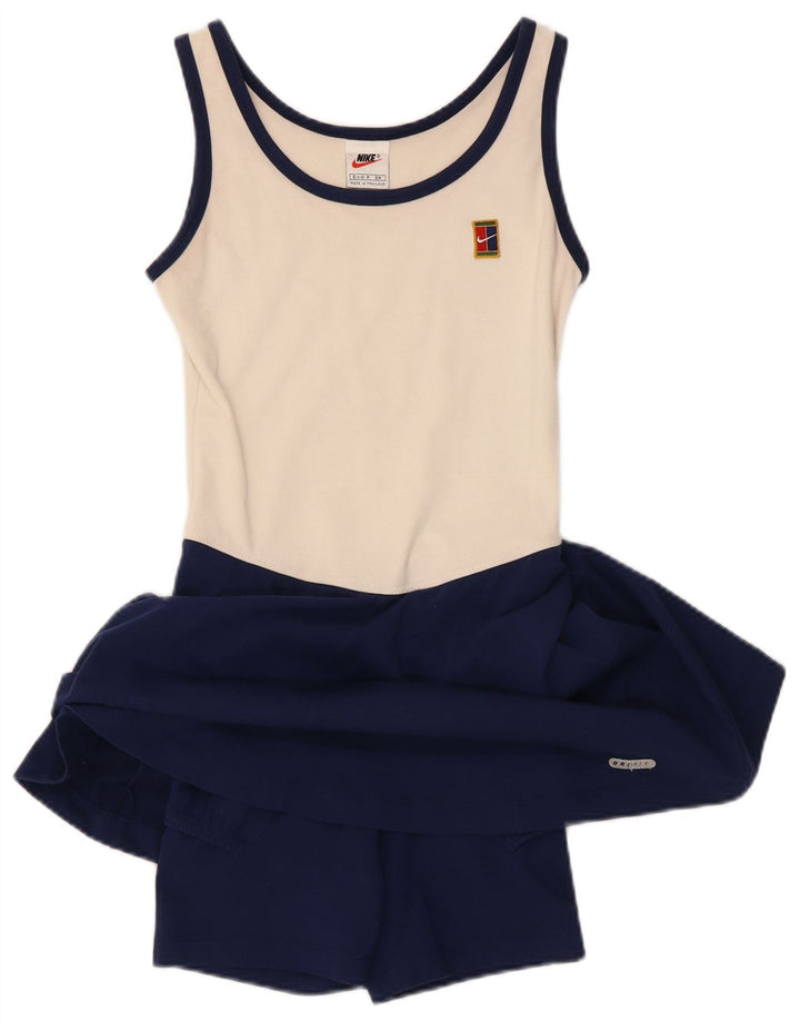 Abito da tennis Nike Donna US 4/6 Small Bianco Colorblock