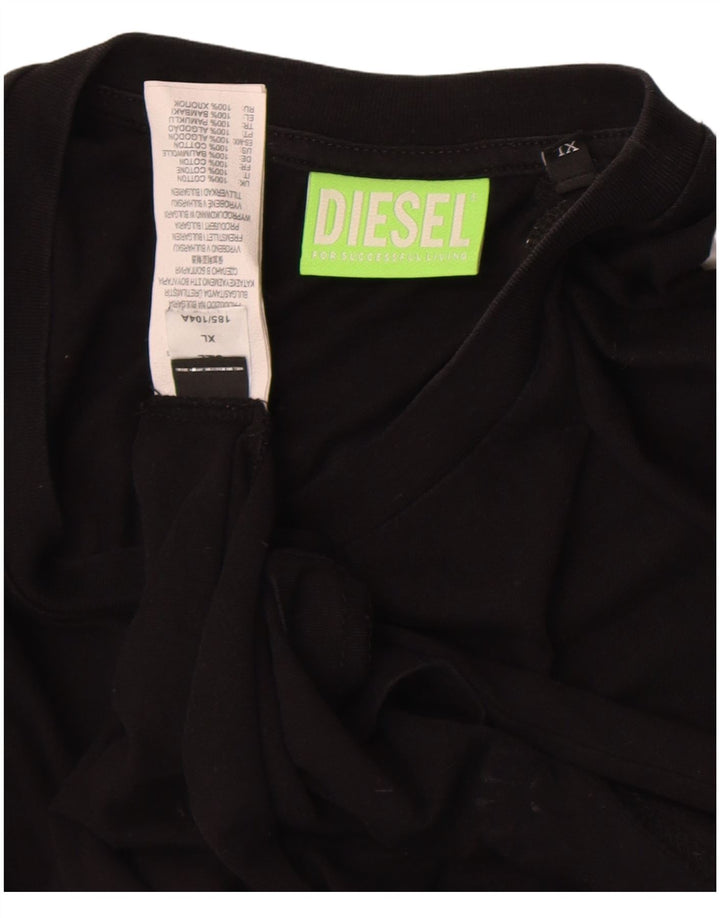 T-shirt grafica da uomo Diesel Top XL in cotone nero