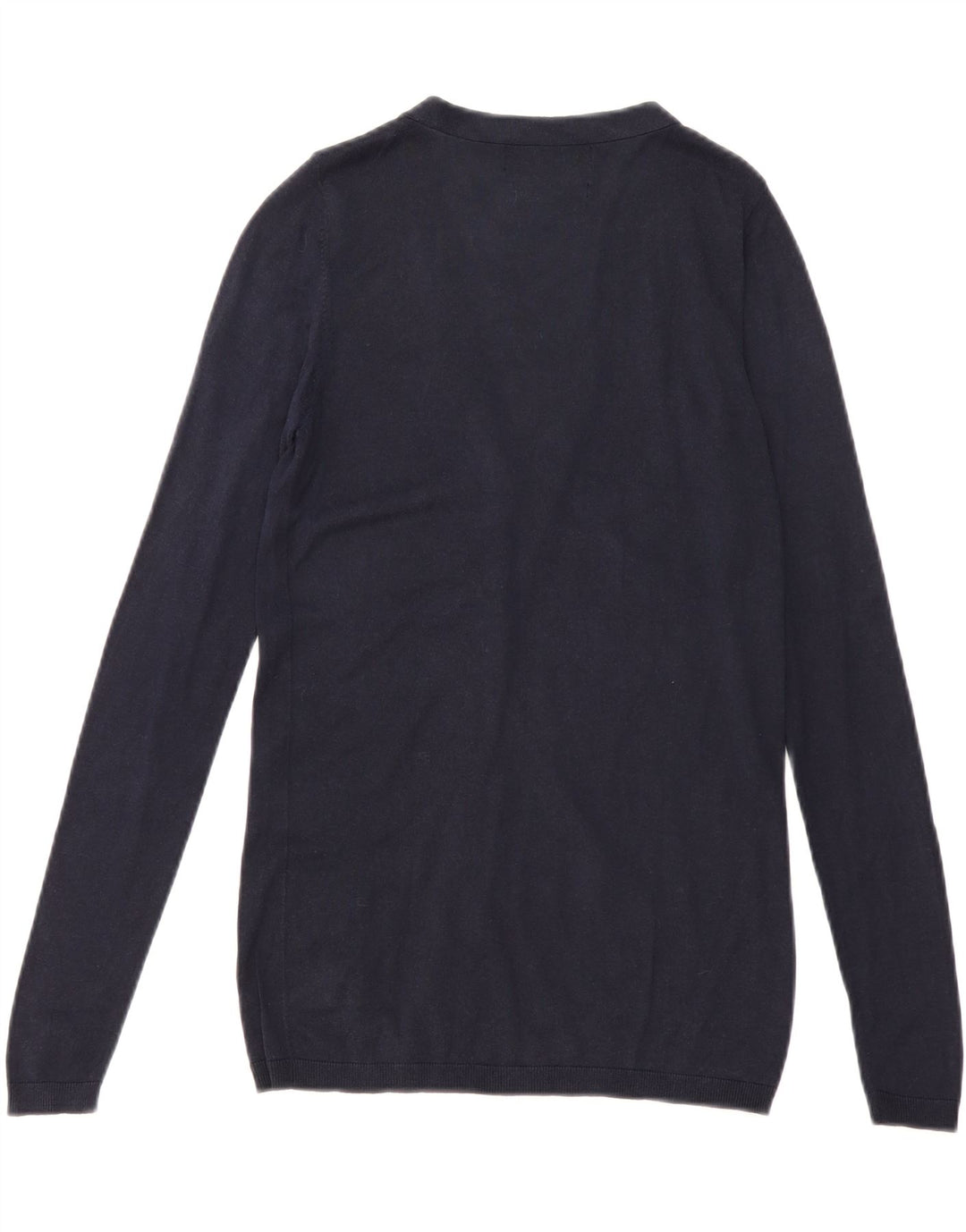 Maglione Cardigan da Donna ZARA UK 12 Medio Blu Navy Seta