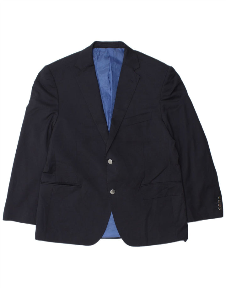 Giacca blazer a 2 bottoni Marks & Spencer da uomo UK 42 XL poliestere blu navy