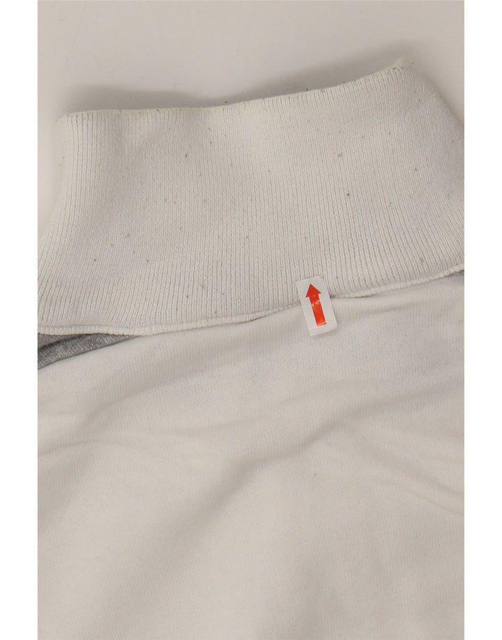 CHAMPION Giacca da tuta da uomo di grandi dimensioni in cotone color block bianco