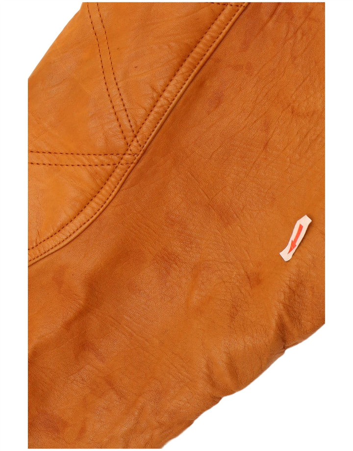 Giacca in pelle vintage da uomo UK 40 grande marrone