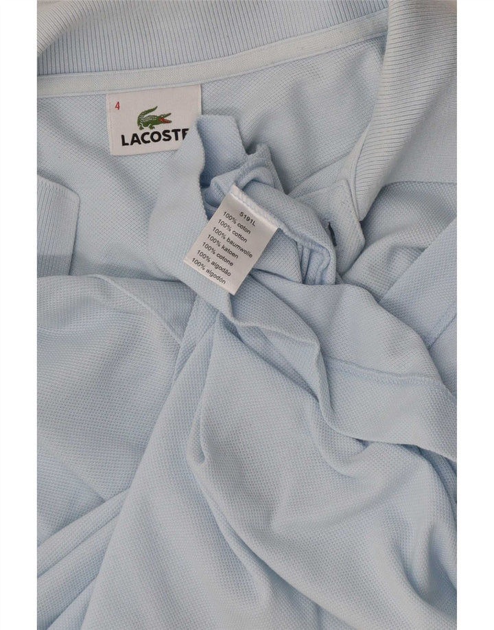 Polo da uomo Lacoste taglia 4 in cotone blu medio