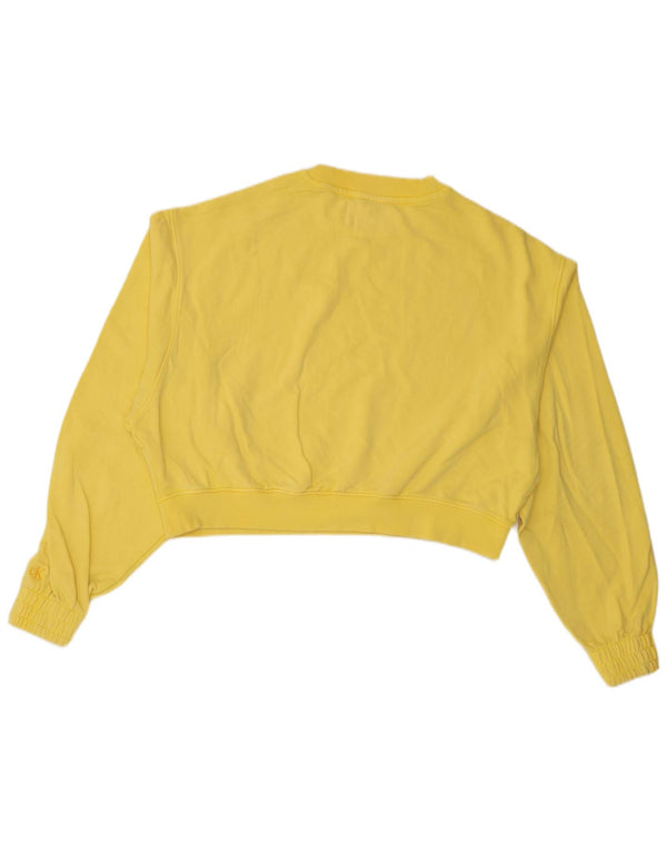 Felpa oversize da donna Calvin Klein Jeans Jumper UK 16 Large Giallo