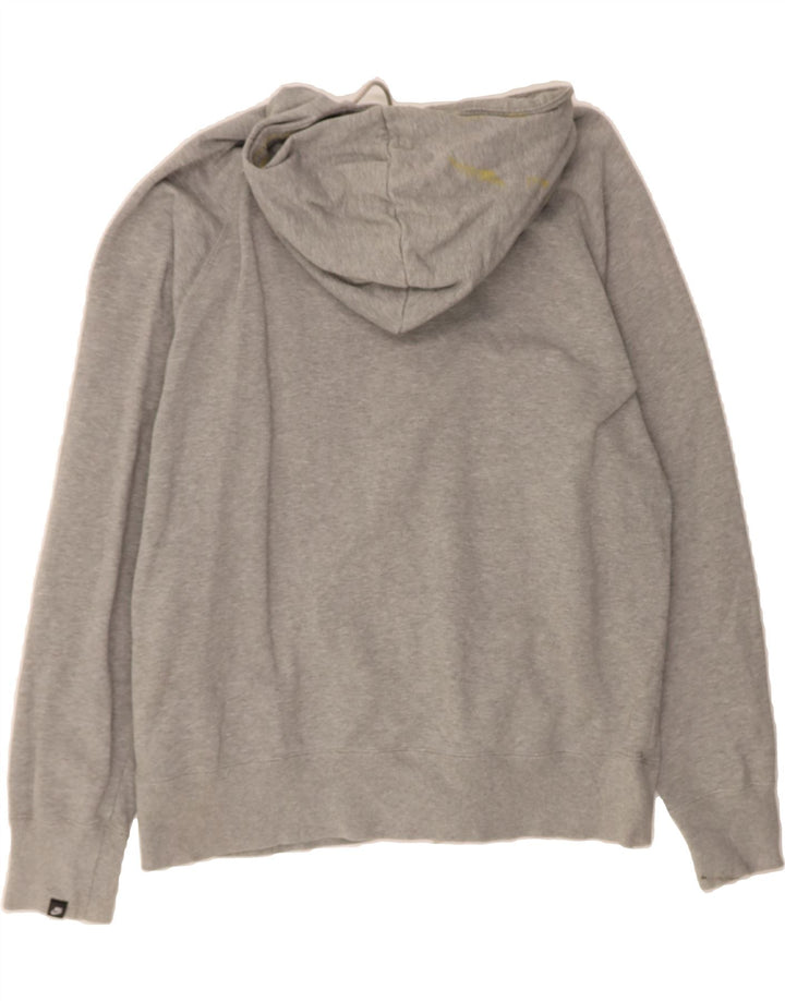 NIKE Mens Zip Hoodie Sweater Large Grey Cotton Vintage Nike and Second-Hand Nike from Messina Hembry 
