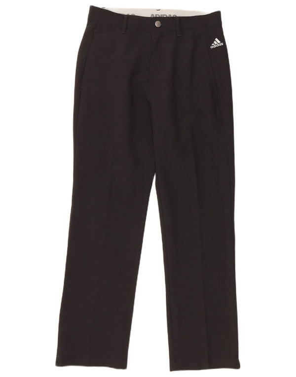 Pantaloni chino dritti Adidas da ragazzo 11-12 anni W28 L27 poliestere nero