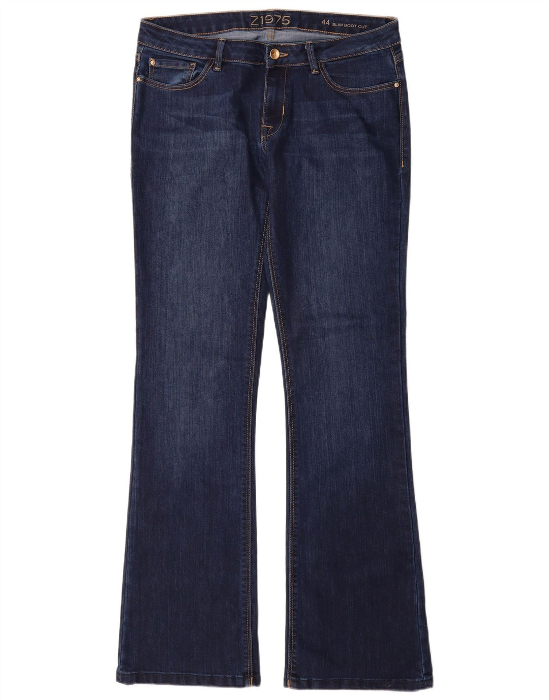Jeans bootcut slim da donna Zara EU 44 XL W34 L34 Blu navy