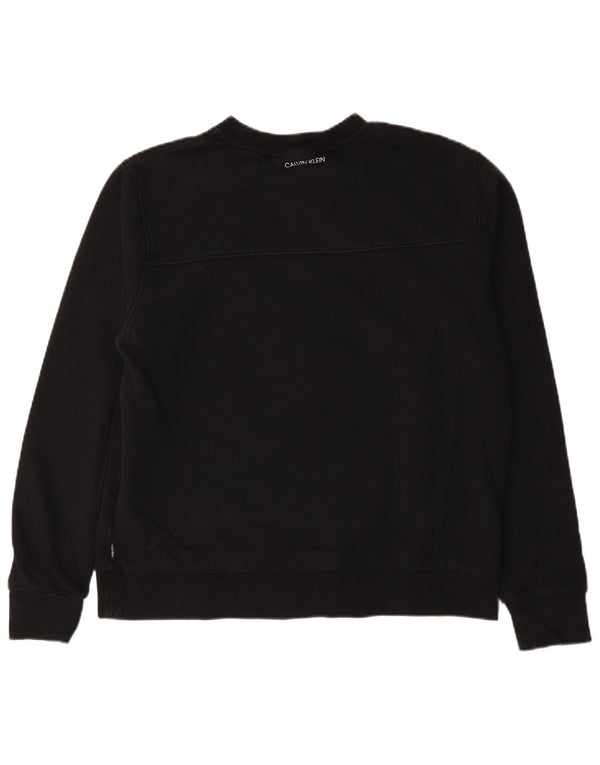 Felpa grafica da donna Calvin Klein Felpa UK 20 2XL Cotone nero