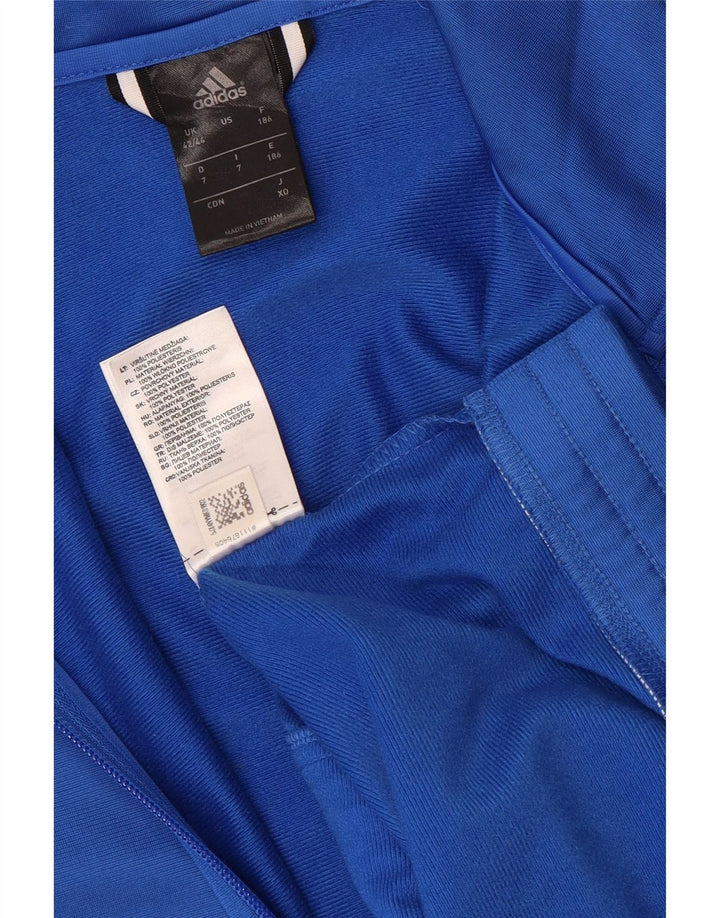 Giacca da tuta da uomo Adidas UK 42/44 Large Blu Poliestere