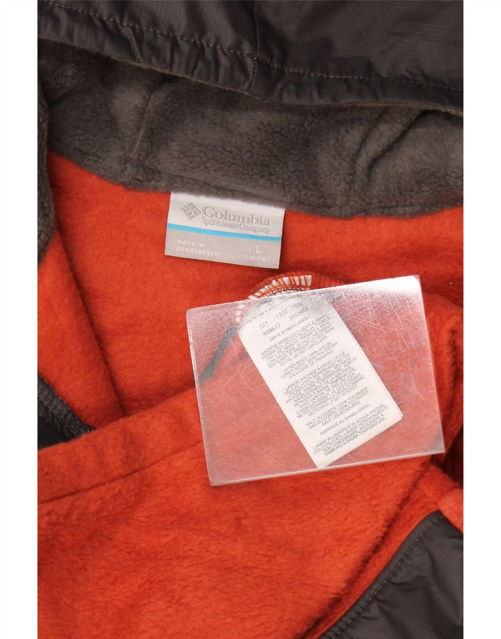 Giacca in pile con cappuccio COLUMBIA per ragazzi 14-15 anni Large Grigio Colorblock