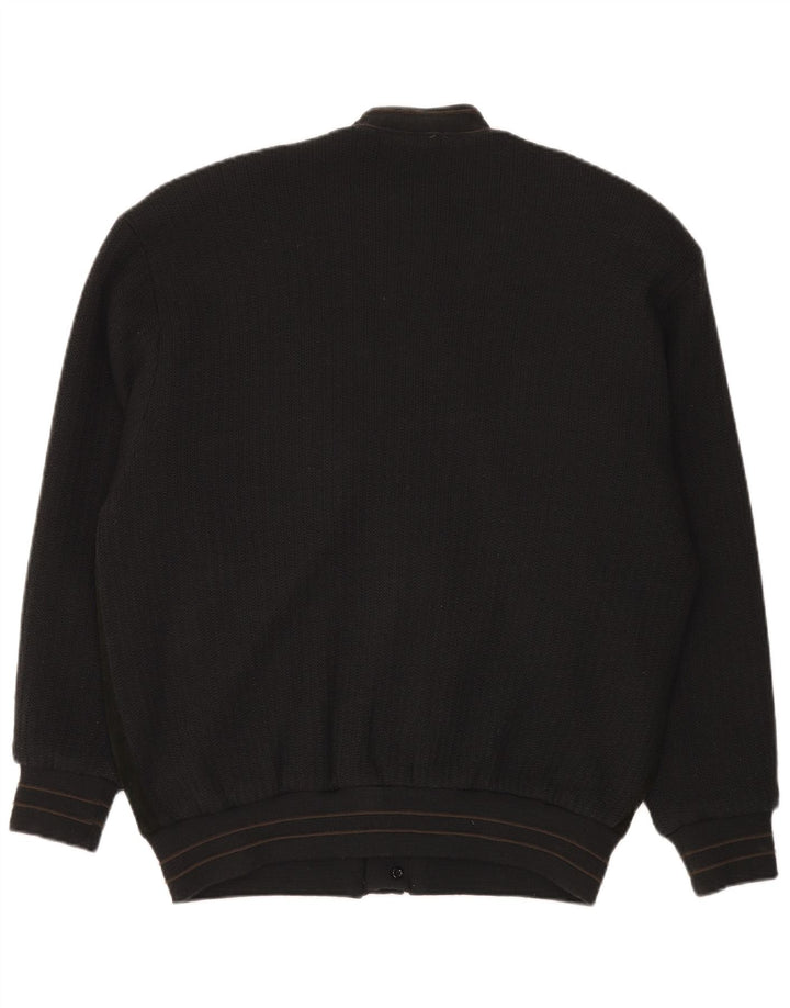 WESTBURY Maglione cardigan da uomo grande verde a rombi/acrilico diamante classico