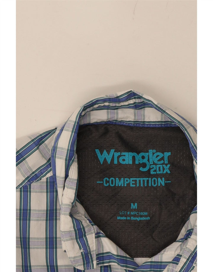 WRANGLER Mens Shirt Medium Blue Check Cotton Vintage Wrangler and Second-Hand Wrangler from Messina Hembry 