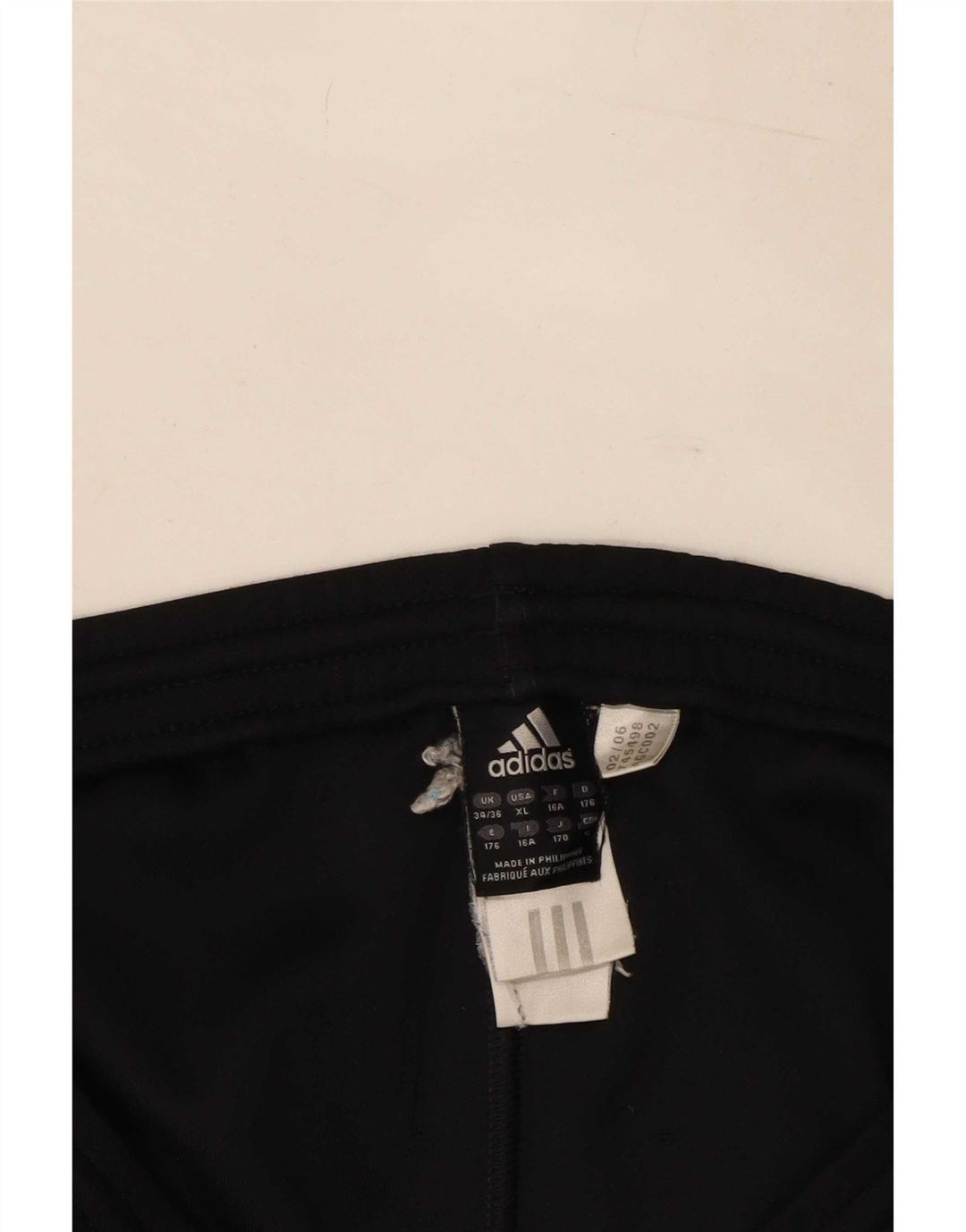 Pantaloni della tuta da ragazzo Adidas 15-16 anni in poliestere nero