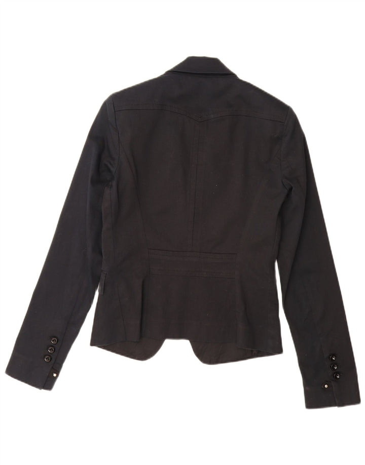 Giacca blazer da donna a 1 bottone PINKO UK 10 piccola in cotone nero