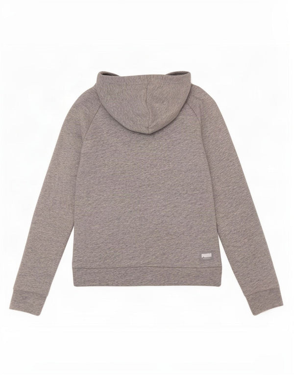 Felpa con cappuccio grafica da donna Puma UK 12 Cotone chiazzato grigio medio