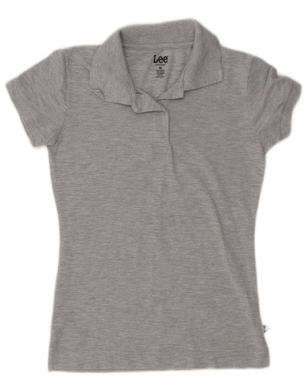 Polo da donna Lee UK 12 Cotone screziato grigio medio