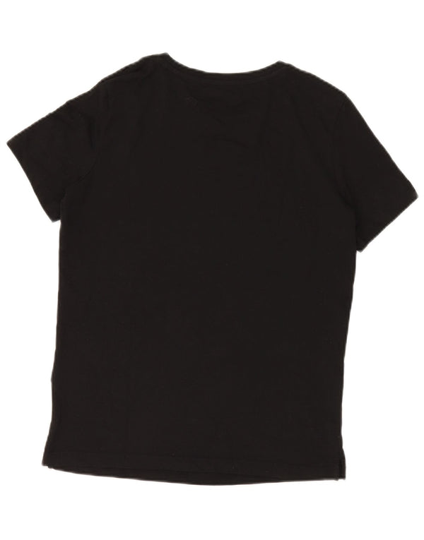 Guess T-shirt grafica da donna Top UK 14 Medium Black Cotton