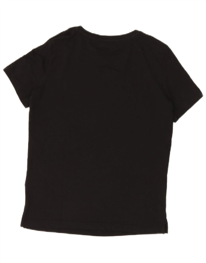 Guess T-shirt grafica da donna Top UK 14 Medium Black Cotton