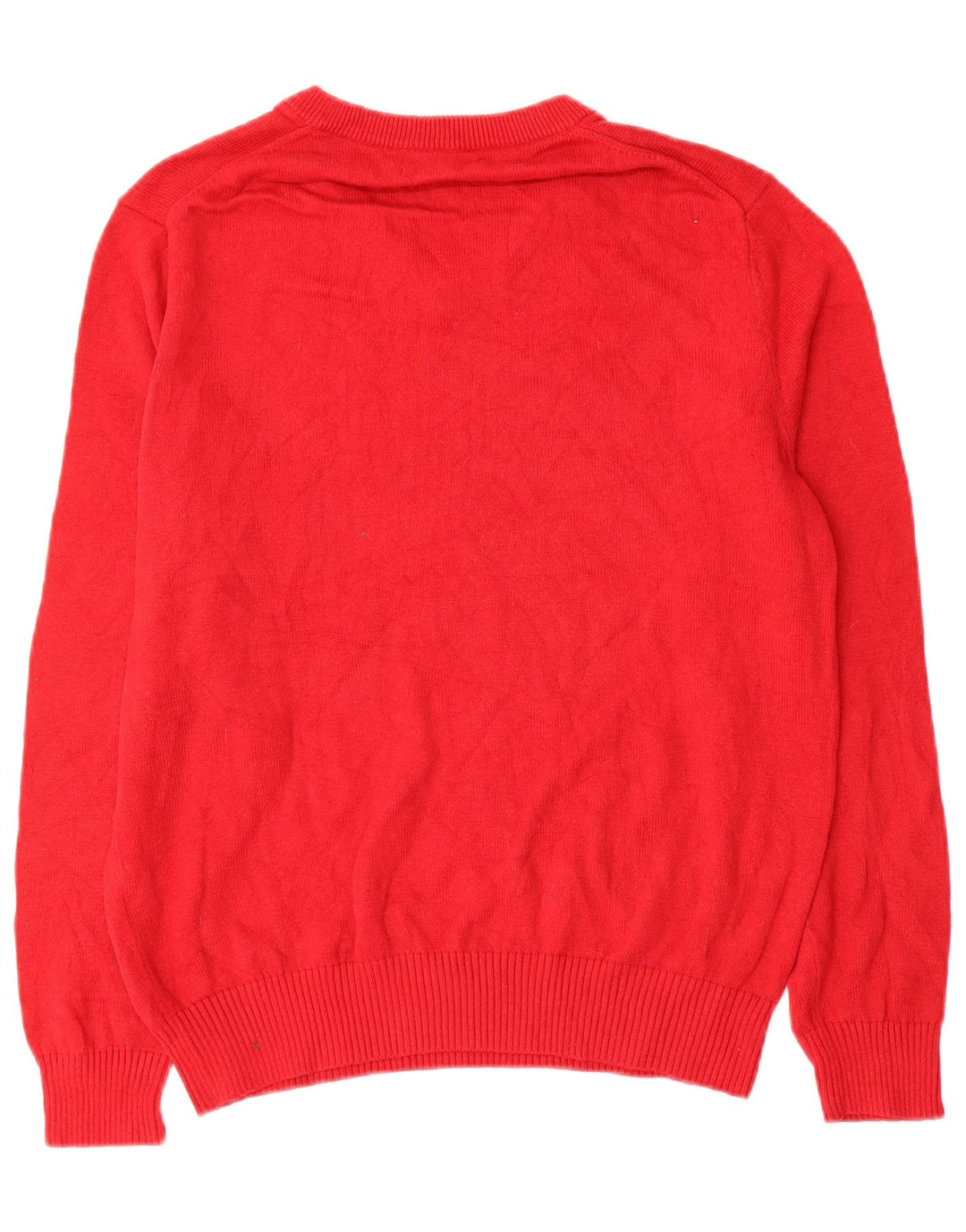 Maglione da uomo con scollo a V Nautica in cotone rosso medio