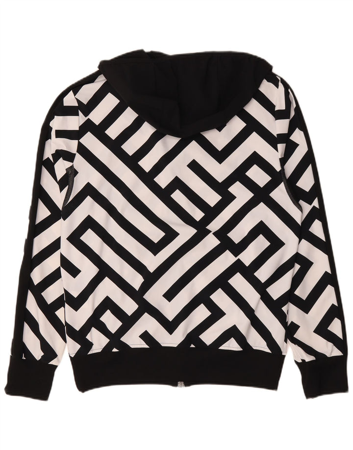 Maglione con cappuccio e zip da uomo HYDROGEN grande poliammide geometrica nera
