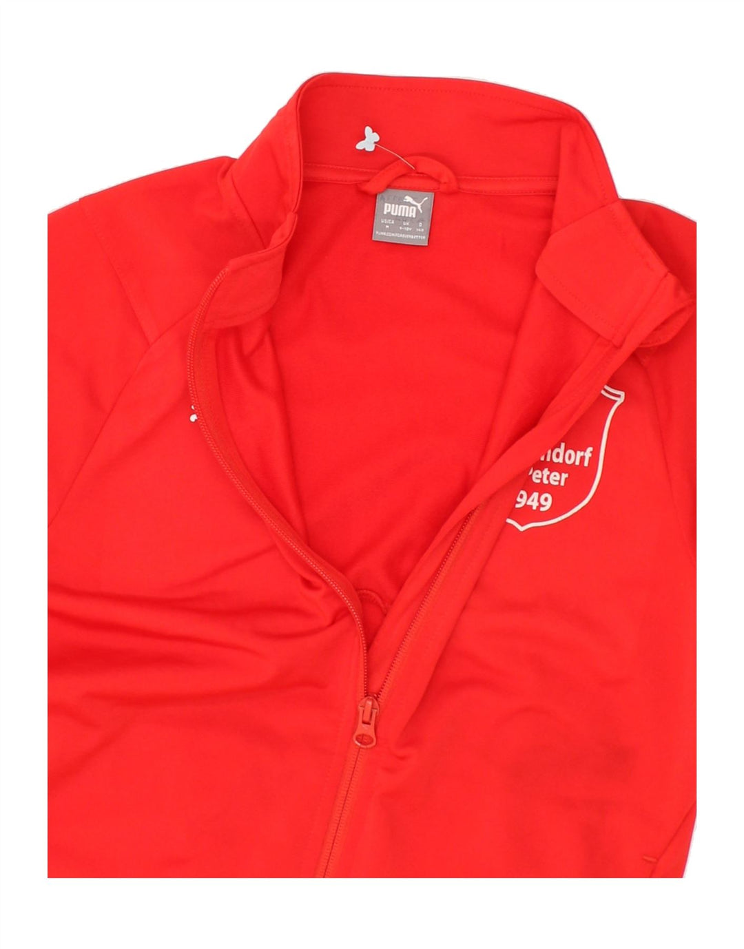 PUMA Boys Graphic Tracksuit Top Jacket 9-10 Years Red Polyester | Vintage Puma | Thrift | Second-Hand Puma | Used Clothing | Messina Hembry 