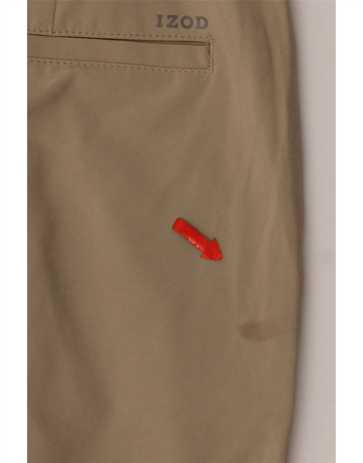 Pantaloni chino dritti da donna Izod W32 L30 poliestere beige