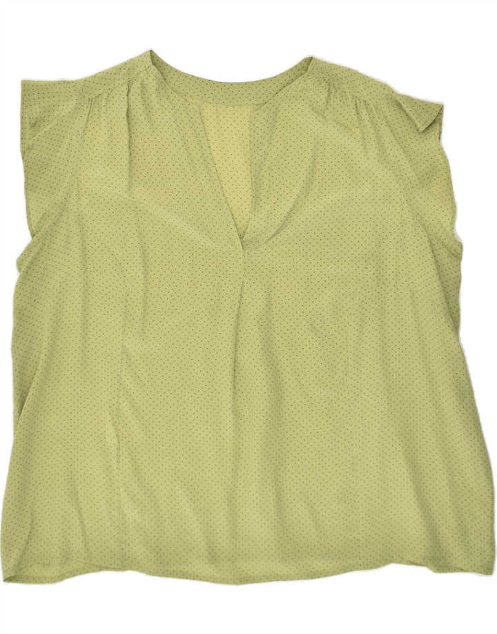 VINTAGE Womens Sleeveless Blouse Top UK 22 3XL Green Polka Dot | Vintage Vintage | Thrift | Second-Hand Vintage | Used Clothing | Messina Hembry 