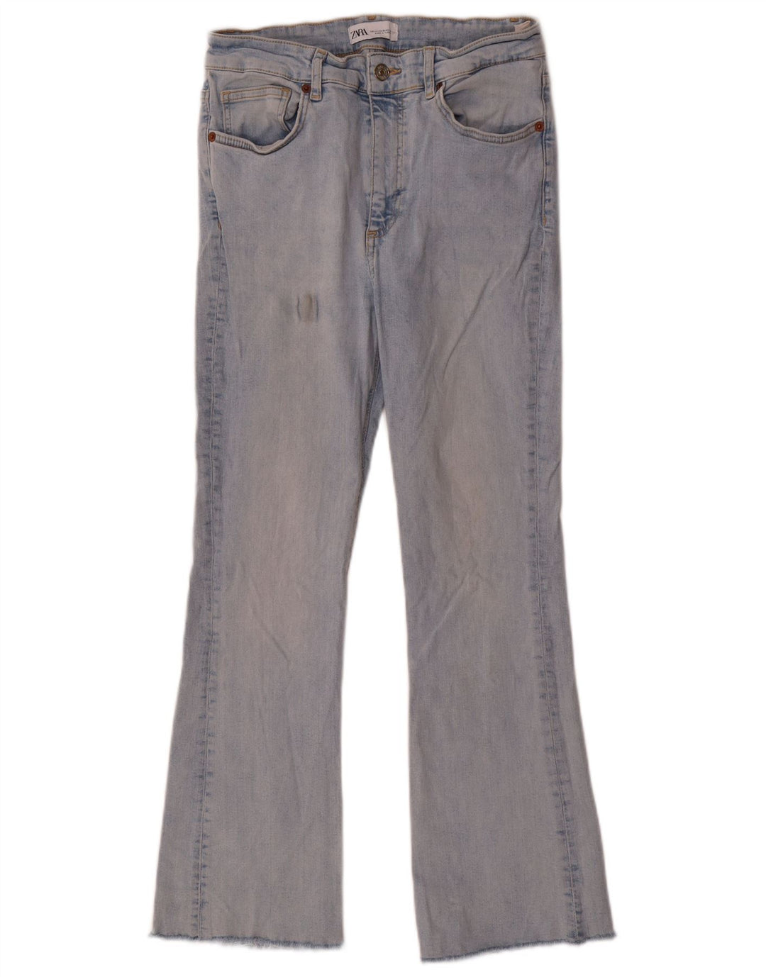 Jeans svasati da donna Zara EU 42 Large W32 L27 cotone blu