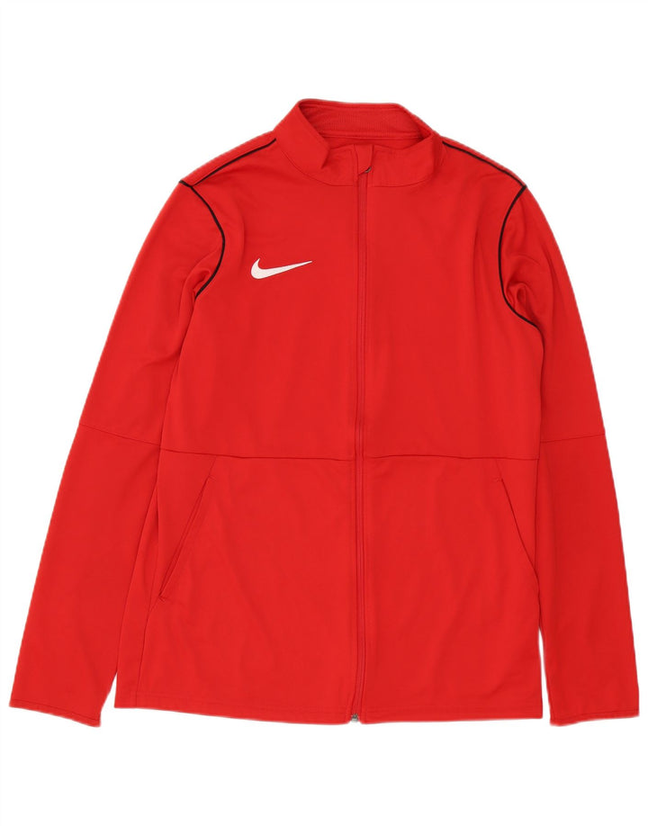 Giacca da tuta Nike Dri Fit da uomo, colore rosso medio, in poliestere