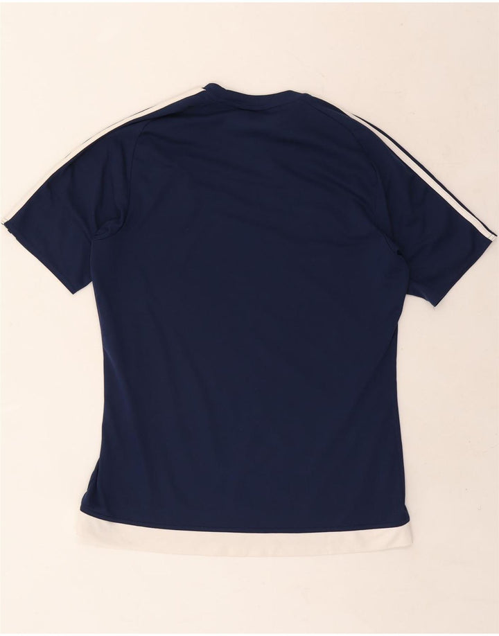 T-shirt ADIDAS da uomo Climalite Top medio in poliestere color block blu navy