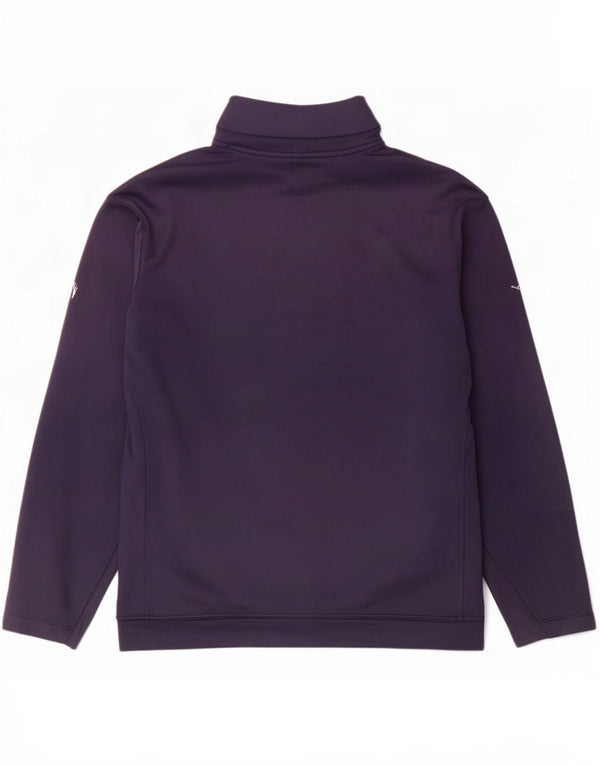 Felpa Nike Uomo Therma-Fit con zip e collo maglione XL blu navy poliestere