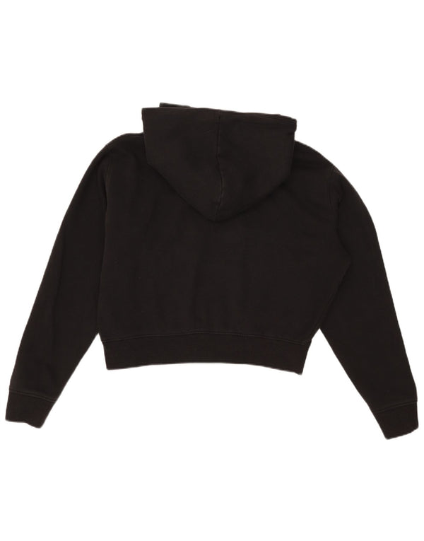 Maglione con cappuccio grafico corto da donna Tommy Hilfiger UK 10 piccolo nero