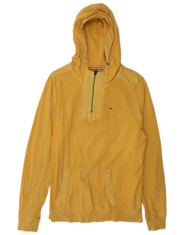 TOMMY HILFIGER Maglione con cappuccio e zip da uomo giallo medio