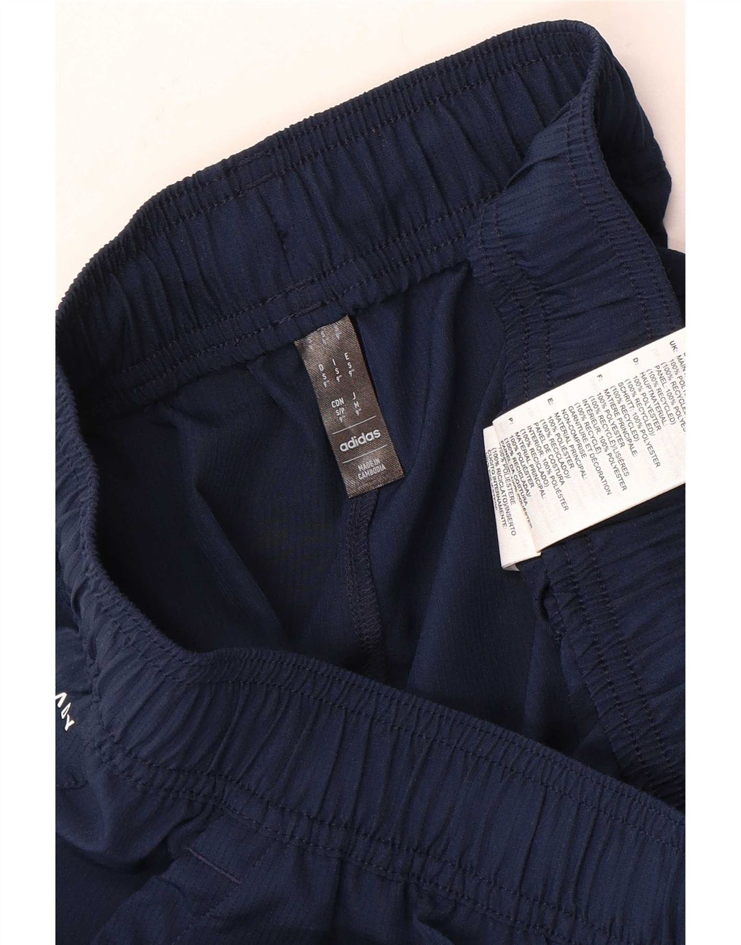 Pantaloncini sportivi Adidas Aeroready da uomo piccoli in poliestere blu navy