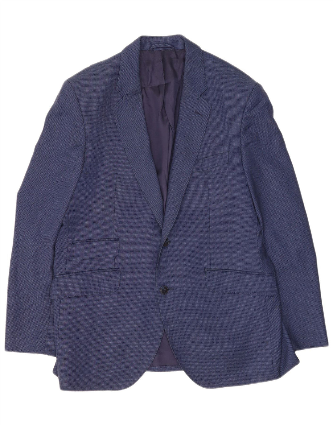 Giacca blazer da uomo a 2 bottoni Hackett UK 42 XL lana blu