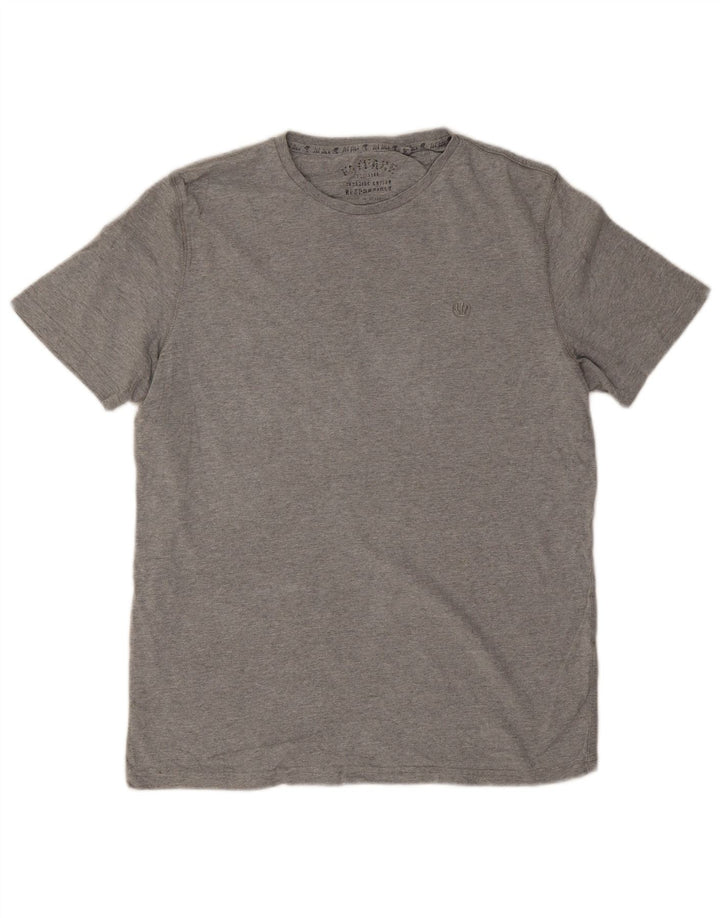 T-shirt da uomo Fat Face Top in cotone grigio medio