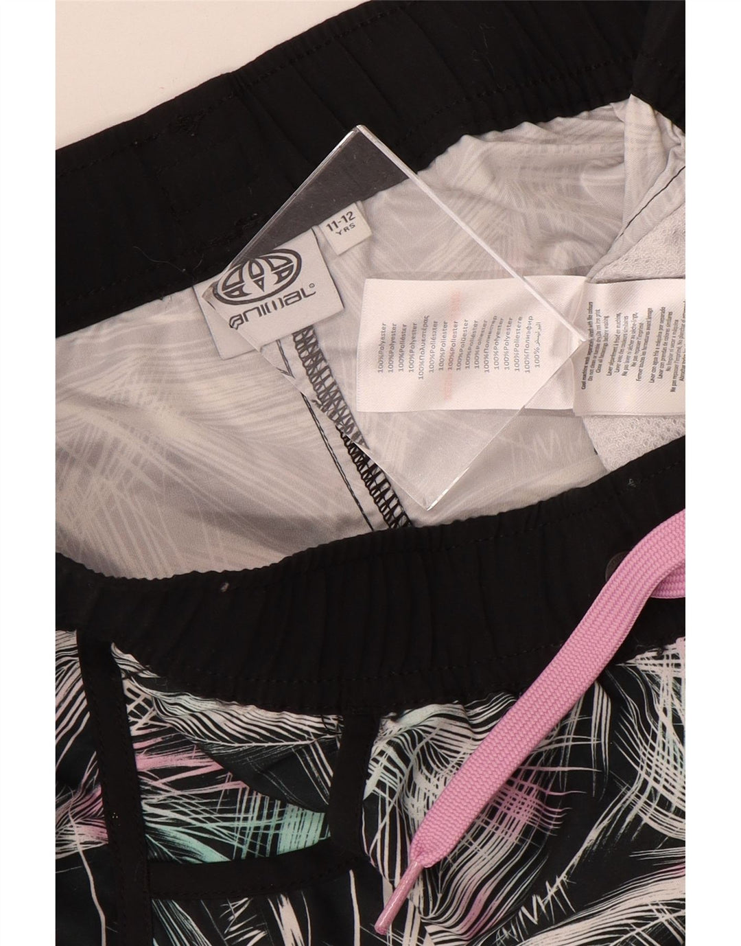 Pantaloncini sportivi con motivo astratto per ragazze con animali, 11-12 anni, multicolore