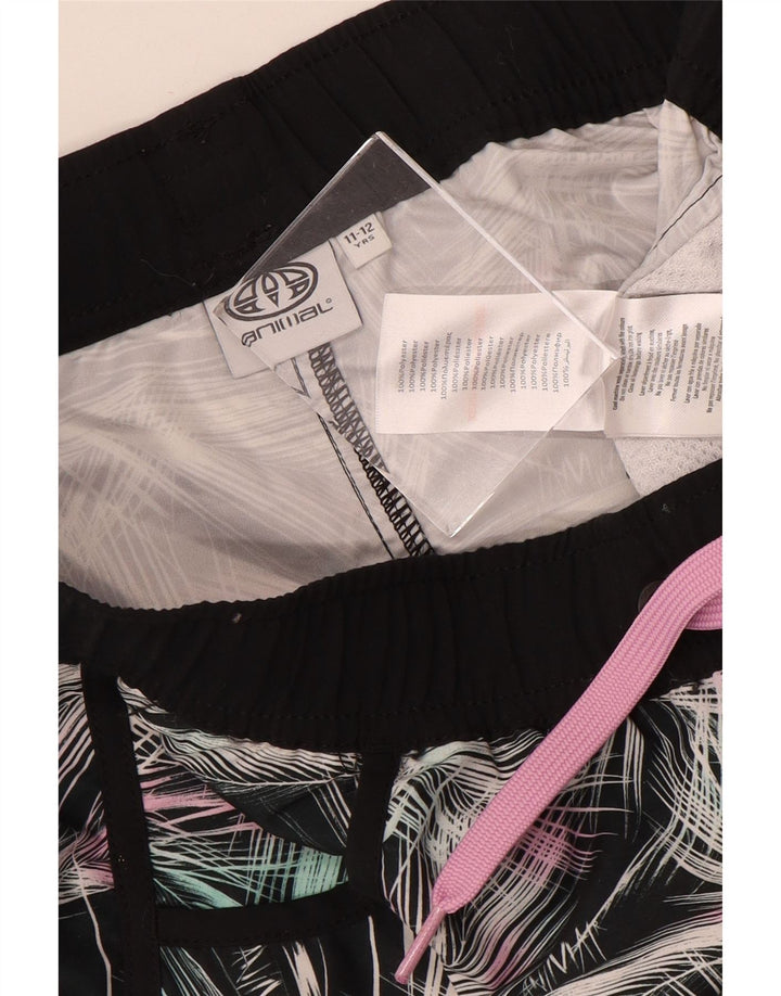 Pantaloncini sportivi con motivo astratto per ragazze con animali, 11-12 anni, multicolore