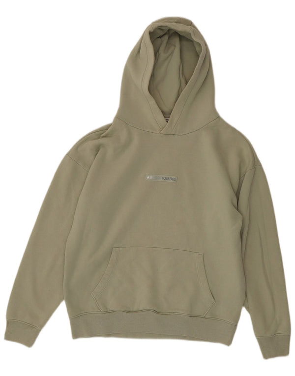 ABERCROMBIE & FITCH Womens Relaxed Hoodie Jumper UK 14 Medium Green