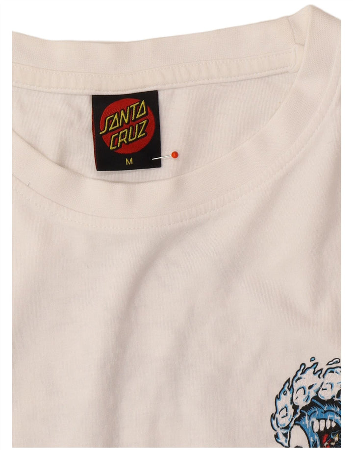 SANTA CRUZ Mens Graphic T-Shirt Top Medium White