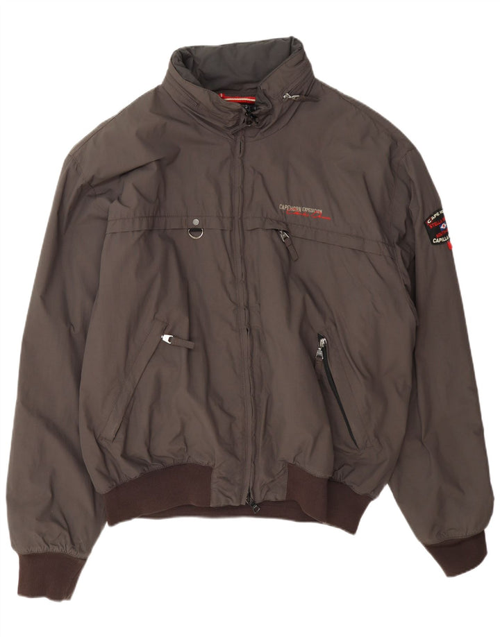 Giubbotto bomber con cappuccio da uomo Cape Horn UK 44 2XL Poliammide marrone