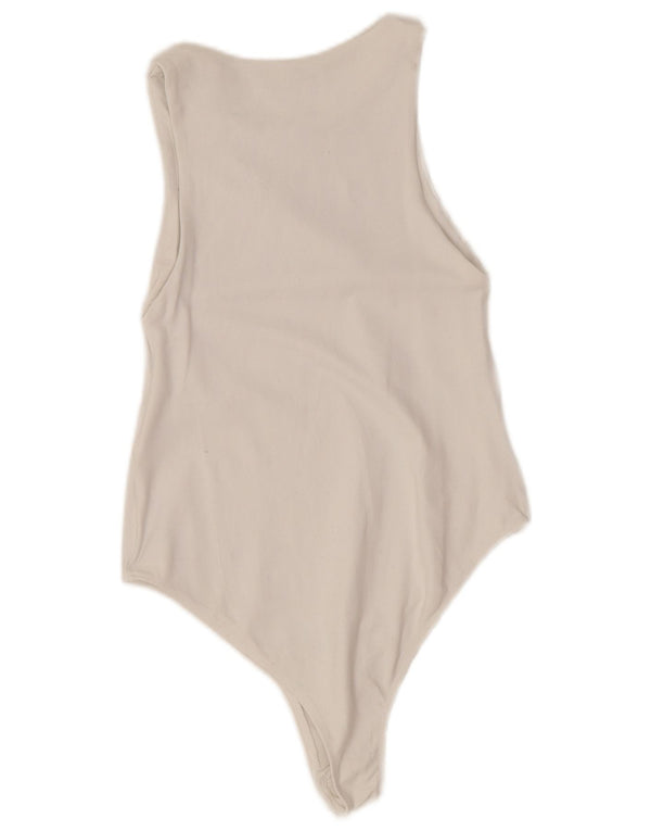 Body senza maniche da donna Zara UK 12 bianco medio